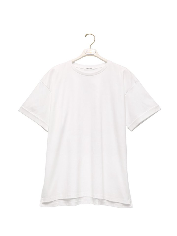 Paper Moon - Korean Women Fashion - #momslook - Premium Cotton Roll-Up Tee - 5
