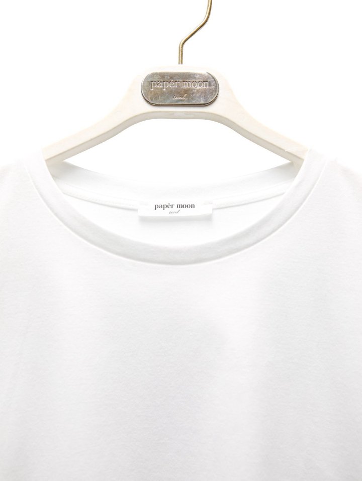 Paper Moon - Korean Women Fashion - #momslook - Premium Cotton Roll-Up Tee - 7