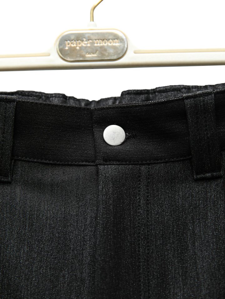 Paper Moon - Korean Women Fashion - #momslook - Pleated Detail Twill Denim Wide Trousers - 10