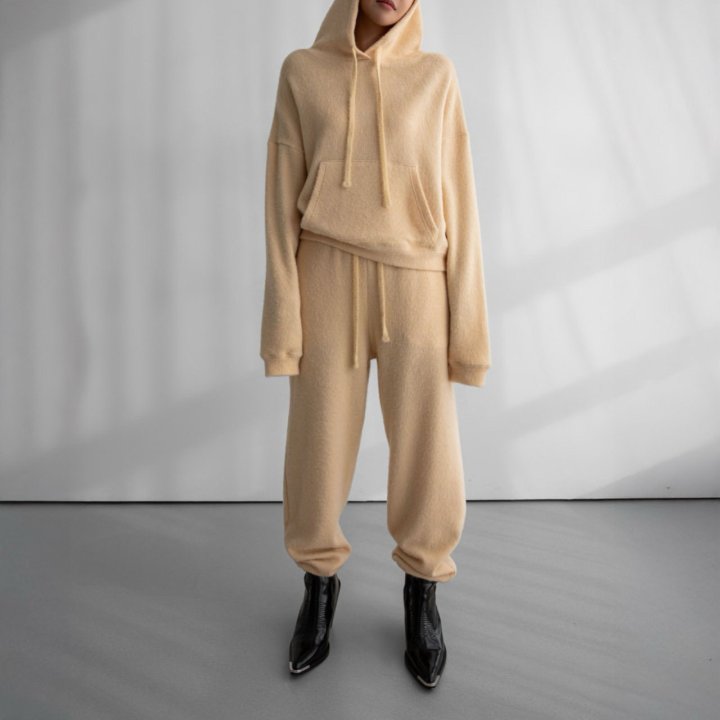 Paper Moon - Korean Women Fashion - #momslook - Hairy Texture Cozy Jogger Pants - 3