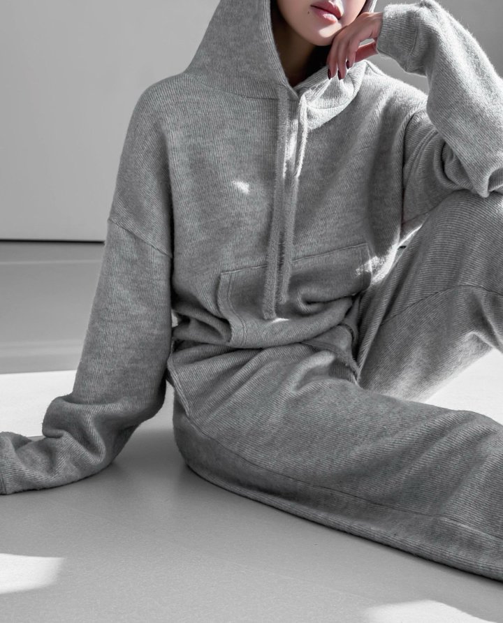 Paper Moon - Korean Women Fashion - #momslook - Hairy Texture Cozy Hooded Top
