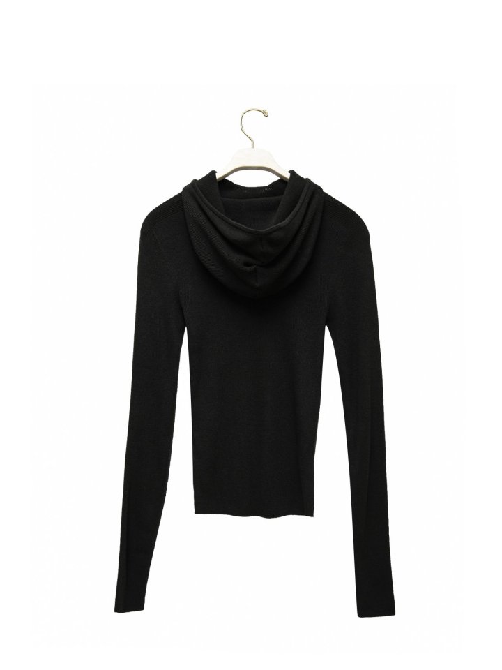 Paper Moon - Korean Women Fashion - #momslook - Whole Garment Hood Knit Top - 8