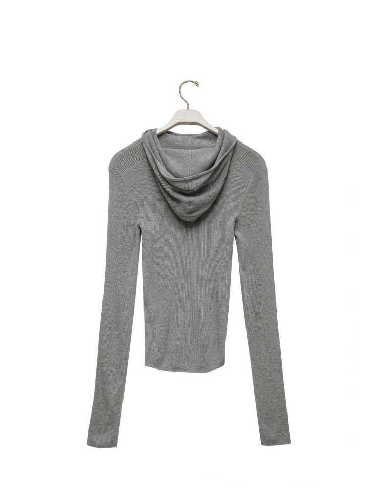 Paper Moon - Korean Women Fashion - #momslook - Whole Garment Hood Knit Top - 7
