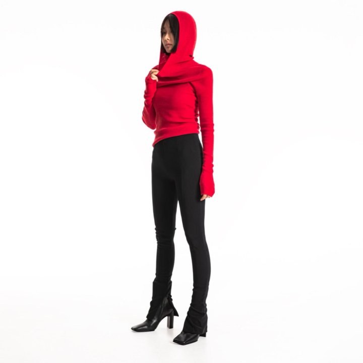 Paper Moon - Korean Women Fashion - #momslook - Ribbed Side Slit Leggings - 2