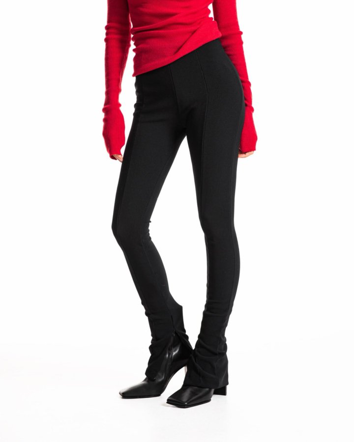 Paper Moon - Korean Women Fashion - #momslook - Ribbed Side Slit Leggings - 5