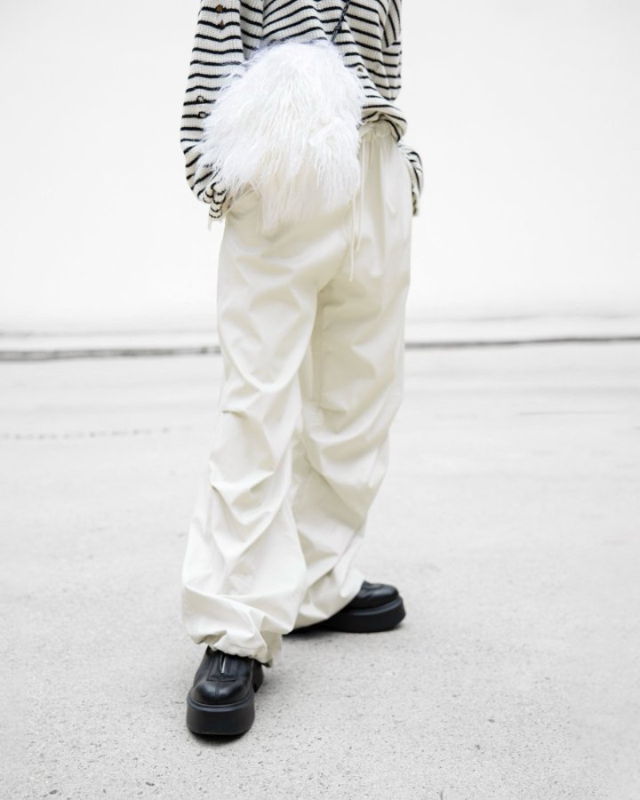 Paper Moon - Korean Women Fashion - #momslook - Glossy Wide Parachute Pants