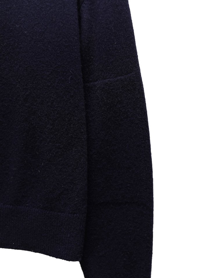 Paper Moon - Korean Women Fashion - #momslook - Double Knitting Shoulder Detail Round Neck Knit - 12