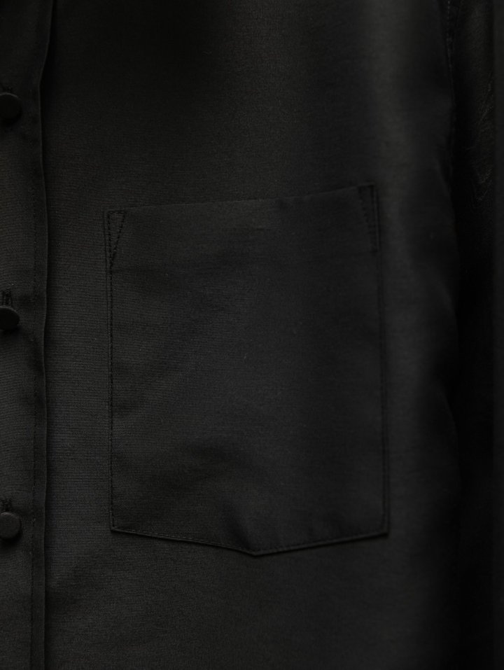 Paper Moon - Korean Women Fashion - #momslook - Luxe Double Sleeve Caos Detail Organza Shirt - 10