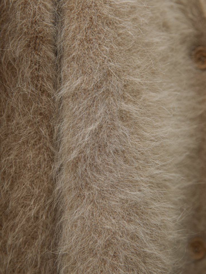 Paper Moon - Korean Women Fashion - #momslook - Luxe Mink Angora Knit Cardigan - 10