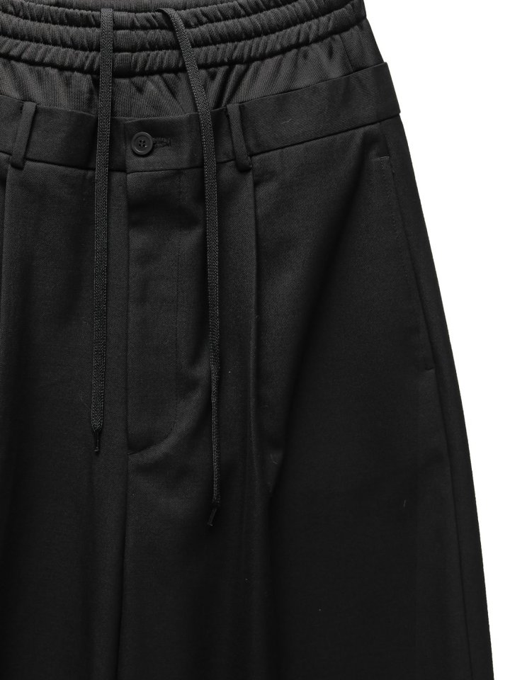 Paper Moon - Korean Women Fashion - #momslook - Luxe Banding Layered Detail Wide Pants - 10