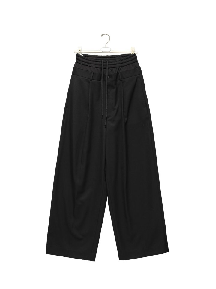 Paper Moon - Korean Women Fashion - #momslook - Luxe Banding Layered Detail Wide Pants - 6
