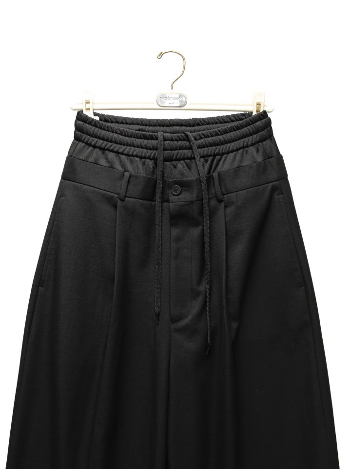 Paper Moon - Korean Women Fashion - #momslook - Luxe Banding Layered Detail Wide Pants - 8