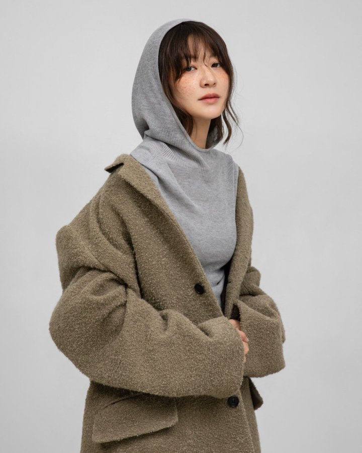 Paper Moon - Korean Women Fashion - #momslook - Luxe Bouclé Alpaca Wool Oversized Three Button Maxi Coat - 7