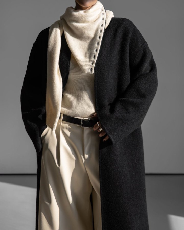 Paper Moon - Korean Women Fashion - #momslook - Luxe Suri Alpaca Fuzzy Handmade Robe Coat - 3