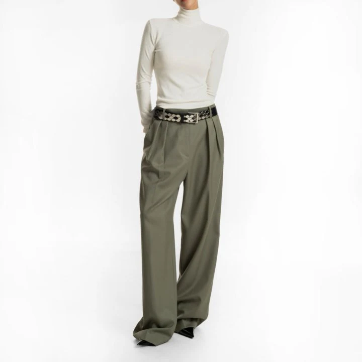 Paper Moon - Korean Women Fashion - #momslook - Back Open Detail Turtleneck Long Sleeve Tee - 3