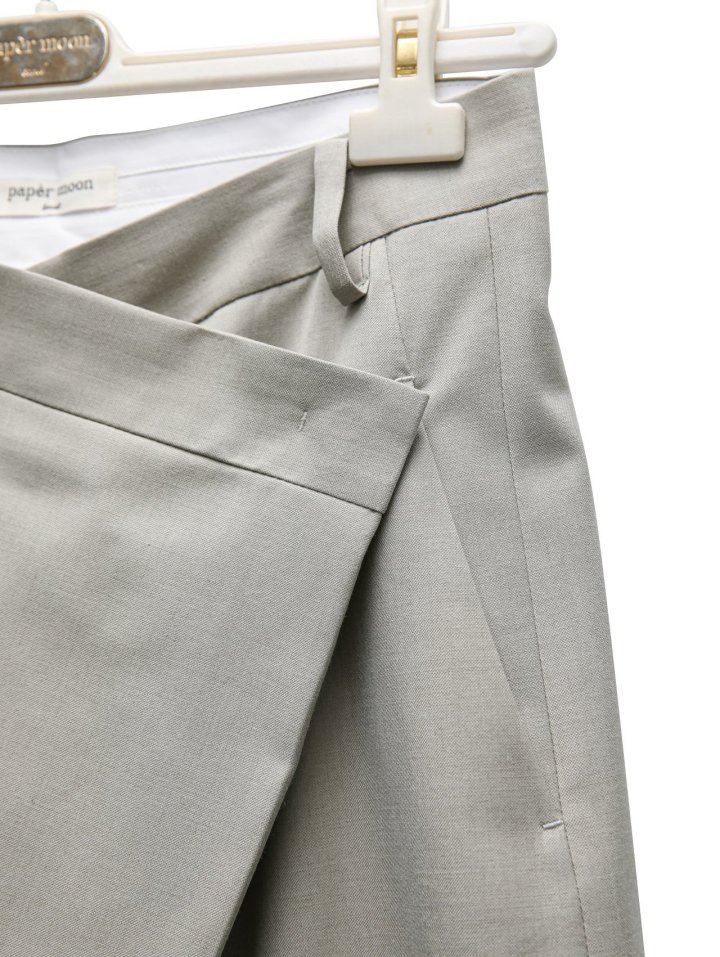 Paper Moon - Korean Women Fashion - #momslook - Asymmetric Pintuck Wide Maxi Trousers - 10