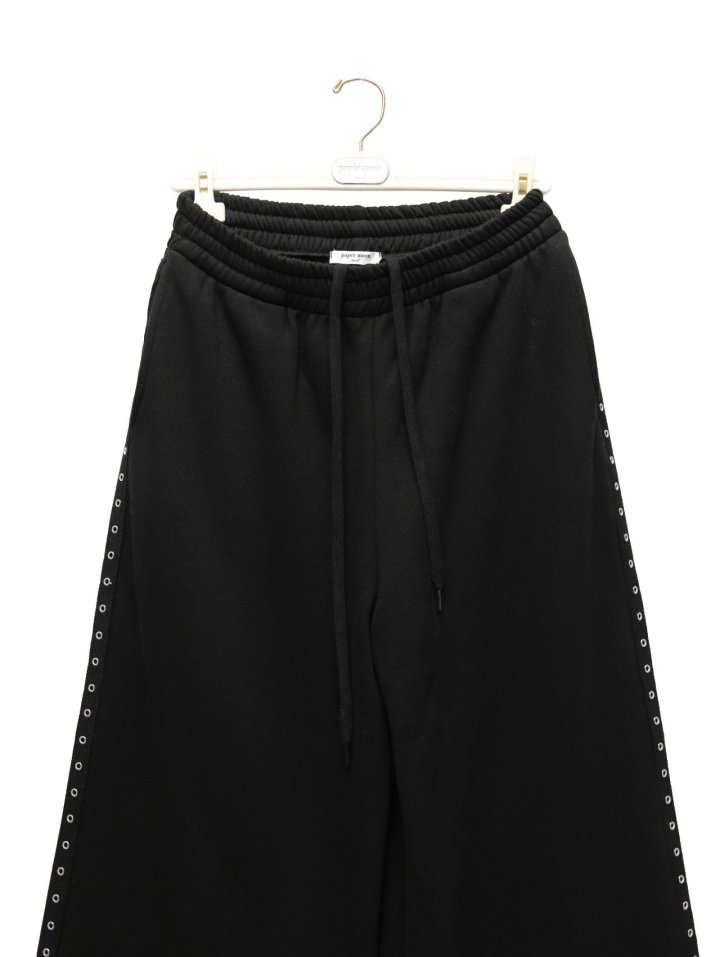 Paper Moon - Korean Women Fashion - #momslook - Oversized Eyelet Line Detail Sweat Wide Pants - 9