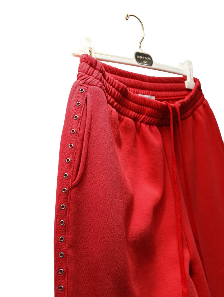 Paper Moon - Korean Women Fashion - #momslook - Oversized Eyelet Line Detail Sweat Wide Pants - 10