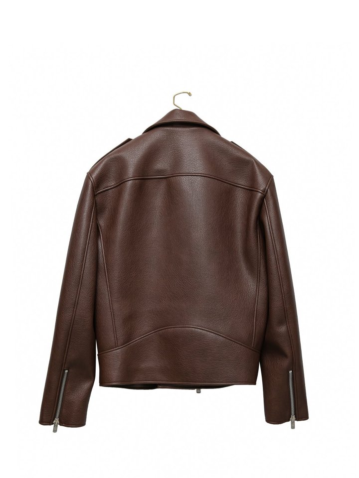 Paper Moon - Korean Women Fashion - #momslook - Oversized Chunky Zip Vegan Biker Jacket - 11