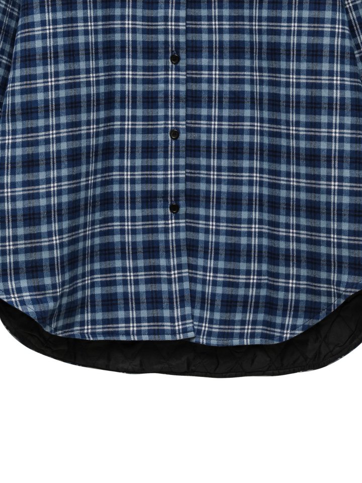 Paper Moon - Korean Women Fashion - #momslook - Oversized Flannel Check Quilted Button Down Shirt Jacket - 12