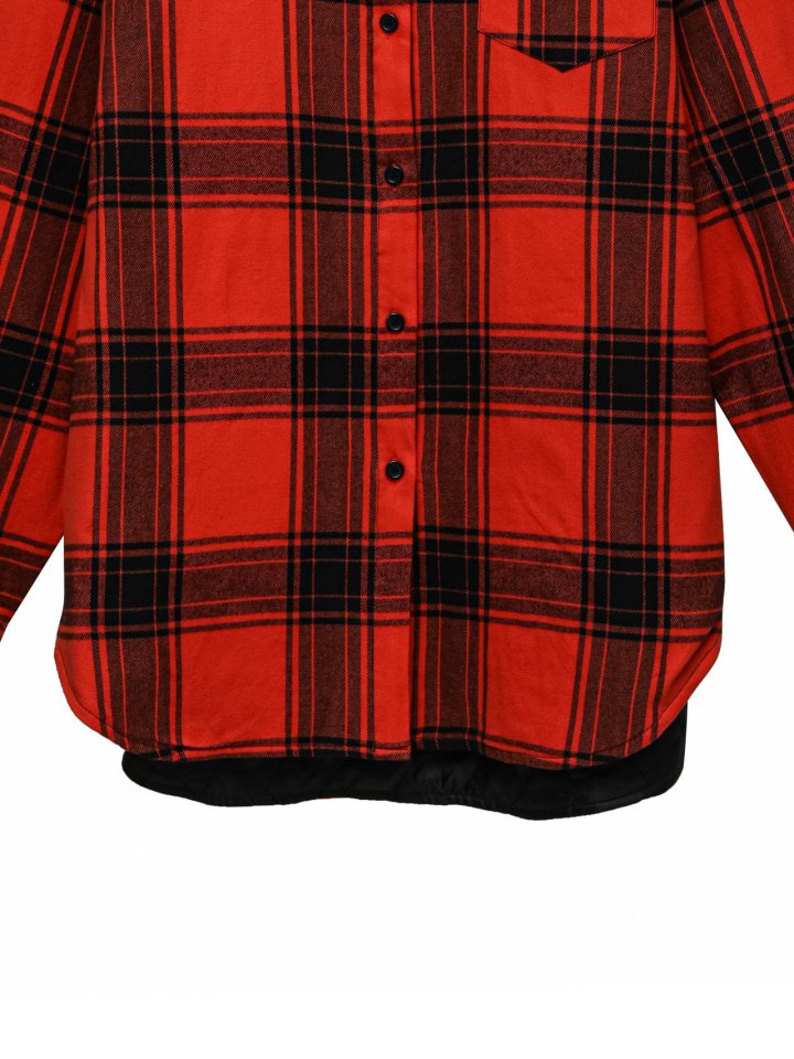 Paper Moon - Korean Women Fashion - #momslook - Oversized Flannel Check Quilted Button Down Shirt Jacket - 12