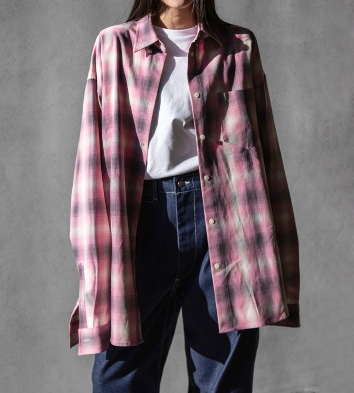 Paper Moon - Korean Women Fashion - #momslook - Oversized Plaid Check Button Down Shirt - 3