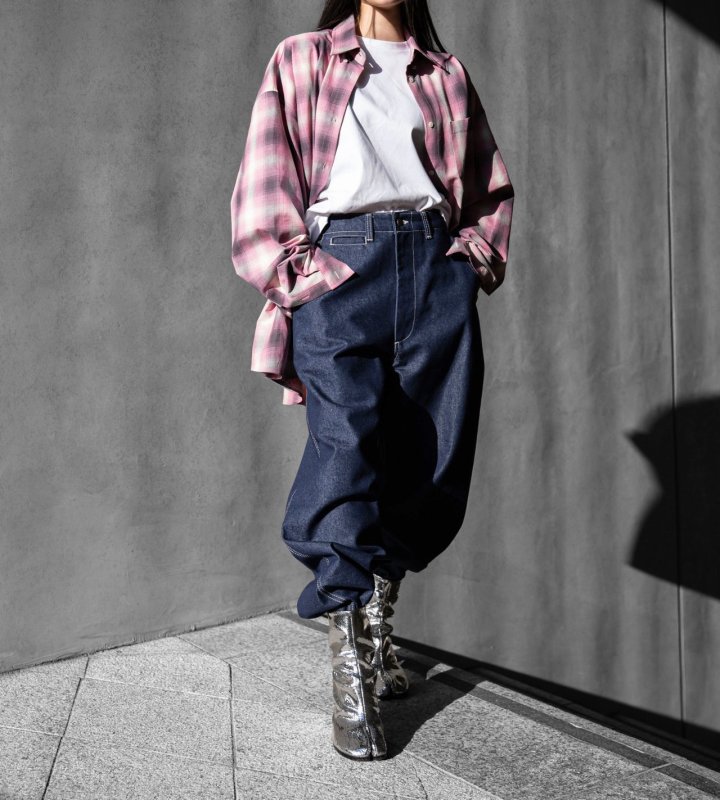 Paper Moon - Korean Women Fashion - #momslook - Oversized Plaid Check Button Down Shirt - 5
