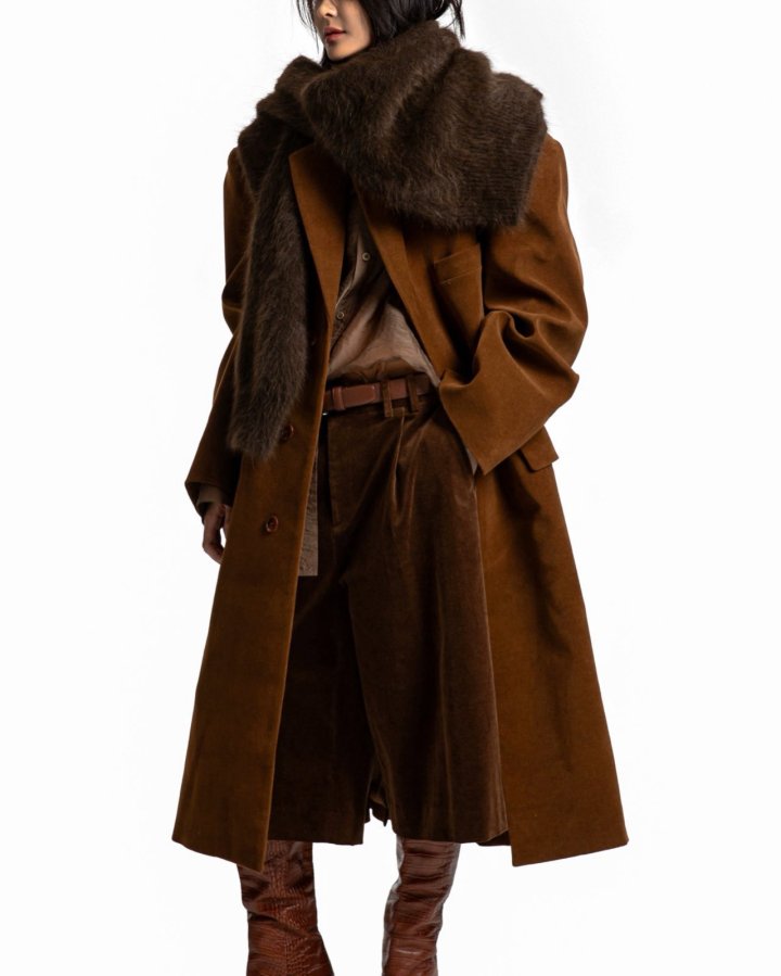 Paper Moon - Korean Women Fashion - #momslook - Oversized Hidden Button Single Dobby Coat