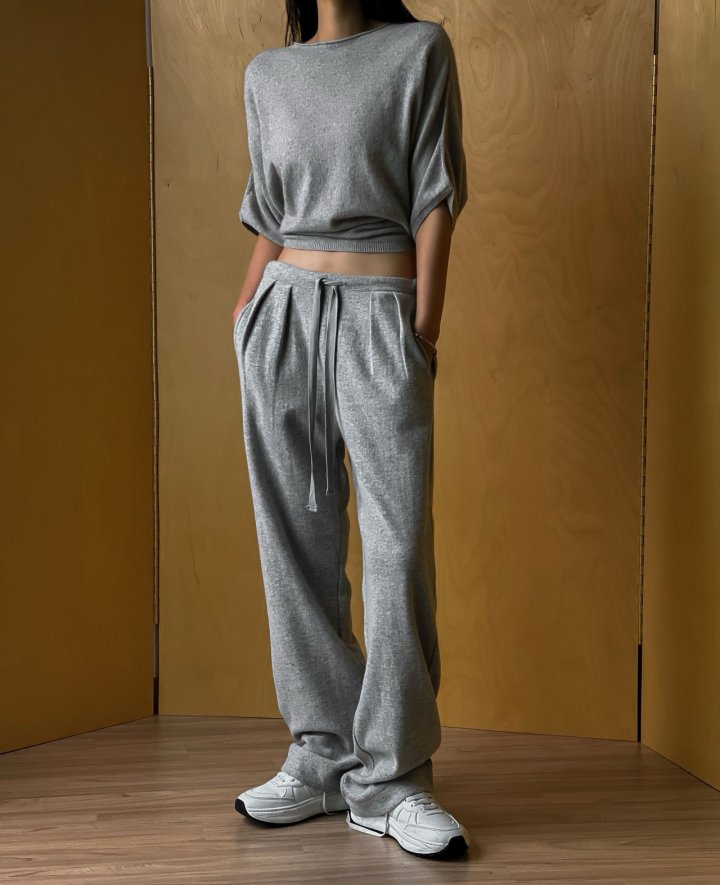 Paper Moon - Korean Women Fashion - #womensfashion - Wool Pintuck Lounge Trousers - 4