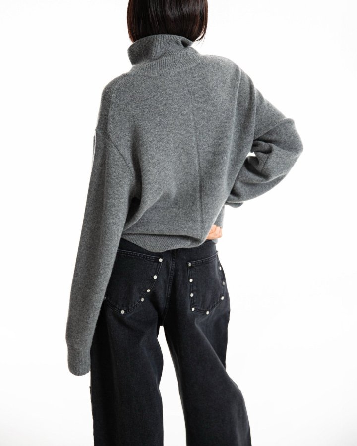 Paper Moon - Korean Women Fashion - #momslook - Classic Cashmere Blend Wool High Neck Knit Top