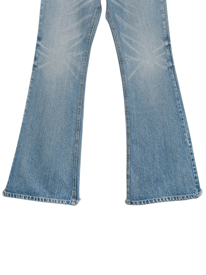 Paper Moon - Korean Women Fashion - #momslook - Classic Flared Denim Blue Jeans - 9