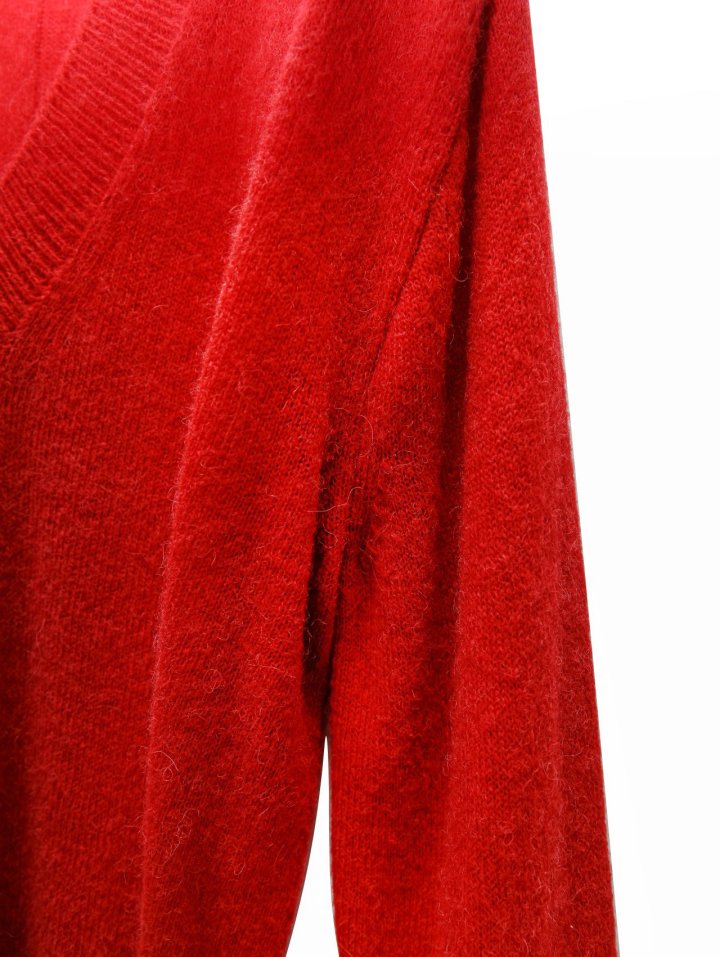 Paper Moon - Korean Women Fashion - #pursuepretty - Alpaca Wool Deep V Neck Knit Top - 10
