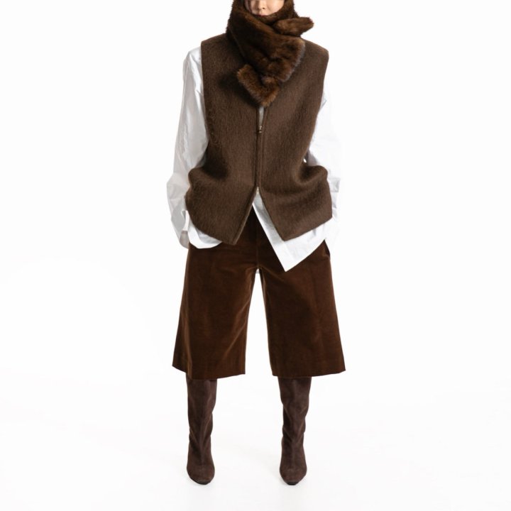 Paper Moon - Korean Women Fashion - #pursuepretty - Alpaca Wool Zip-Up Vest - 8