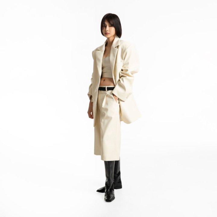 Paper Moon - Korean Women Fashion - #pursuepretty - Oversized Shiny Three Button Blazer - 5