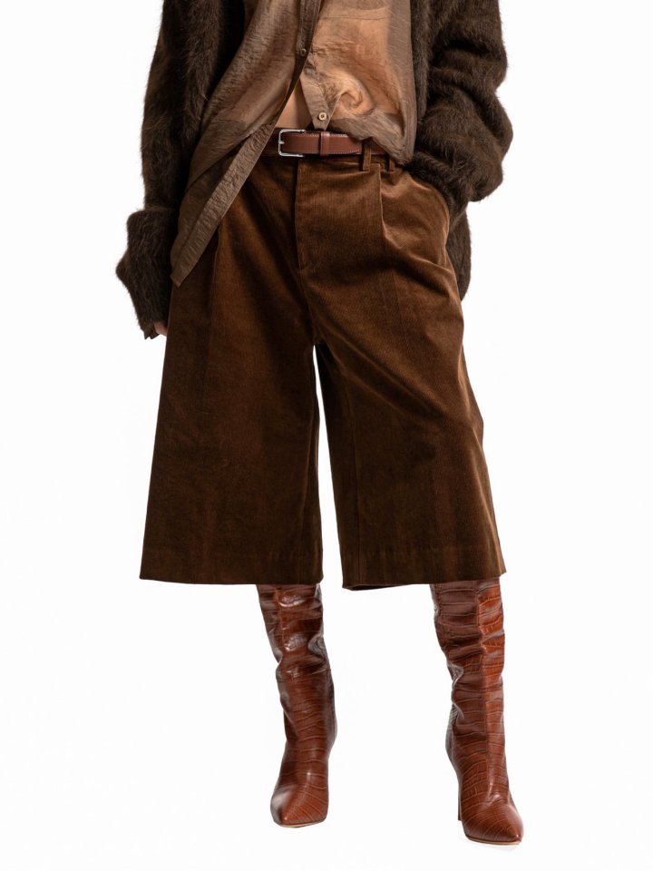 Paper Moon - Korean Women Fashion - #pursuepretty - Classic Corduroy Bermuda Pants