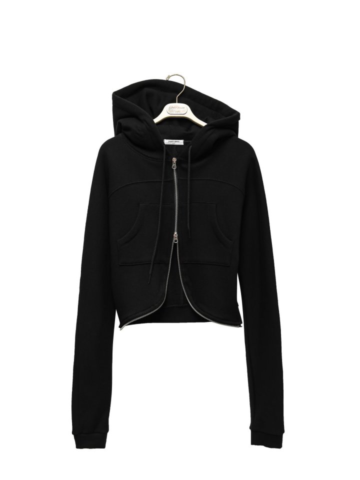 Paper Moon - Korean Women Fashion - #restrostyle - Round Line Slim Hoodie Zip-Up - 6