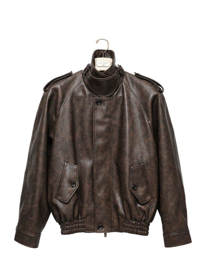 Paper Moon - Korean Women Fashion - #restrostyle - Oversized Vegan Button Up Bomber Jacket - 7