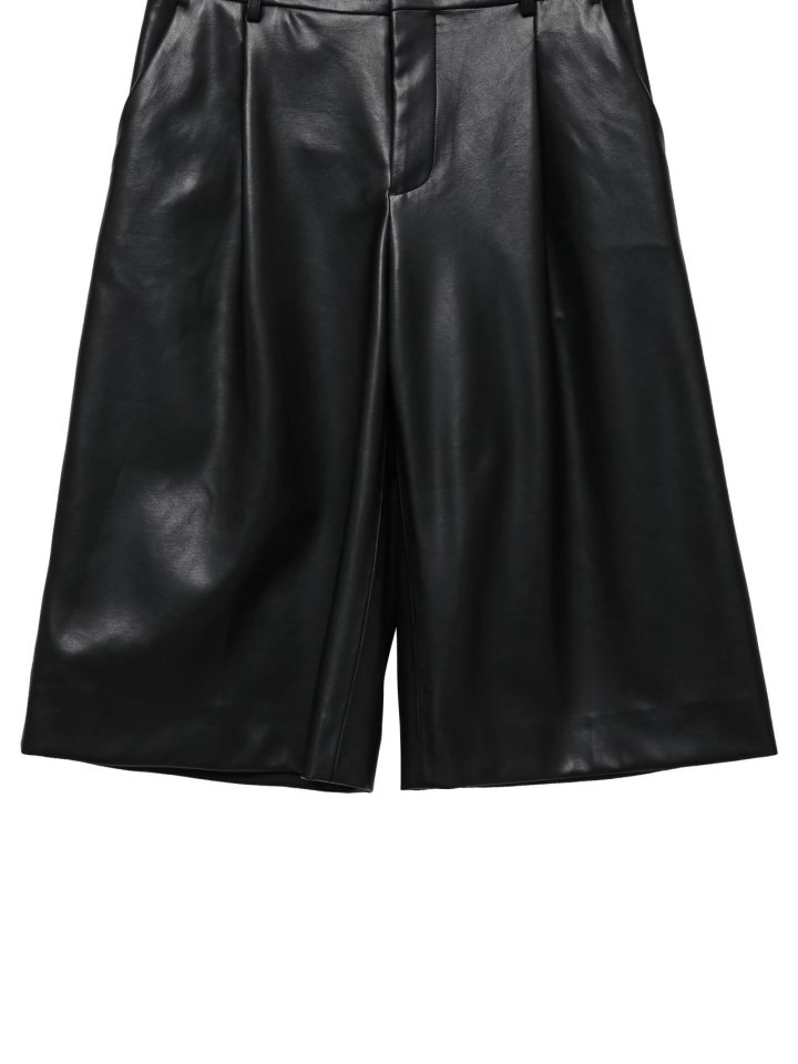 Paper Moon - Korean Women Fashion - #restrostyle - Classic Wide Fit Shiny Bermuda Trousers - 8