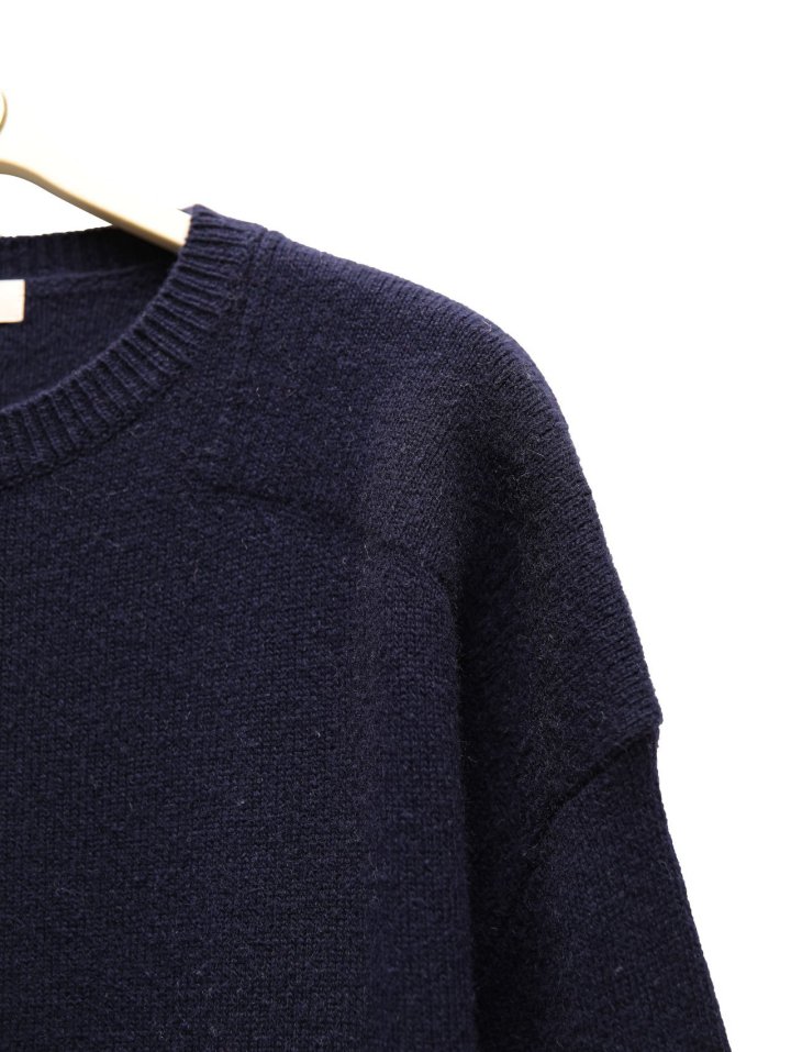 Paper Moon - Korean Women Fashion - #romanticstyle - Double Knitting Shoulder Detail Round Neck Knit - 10