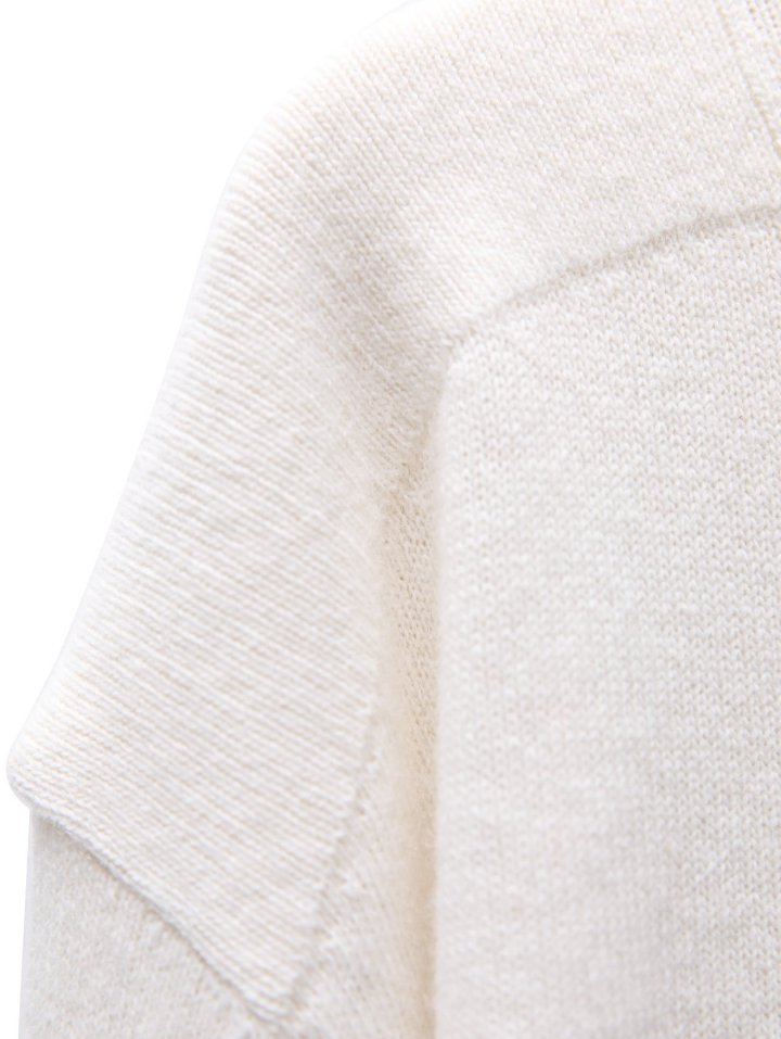 Paper Moon - Korean Women Fashion - #romanticstyle - Double Knitting Shoulder Detail Round Neck Knit - 9
