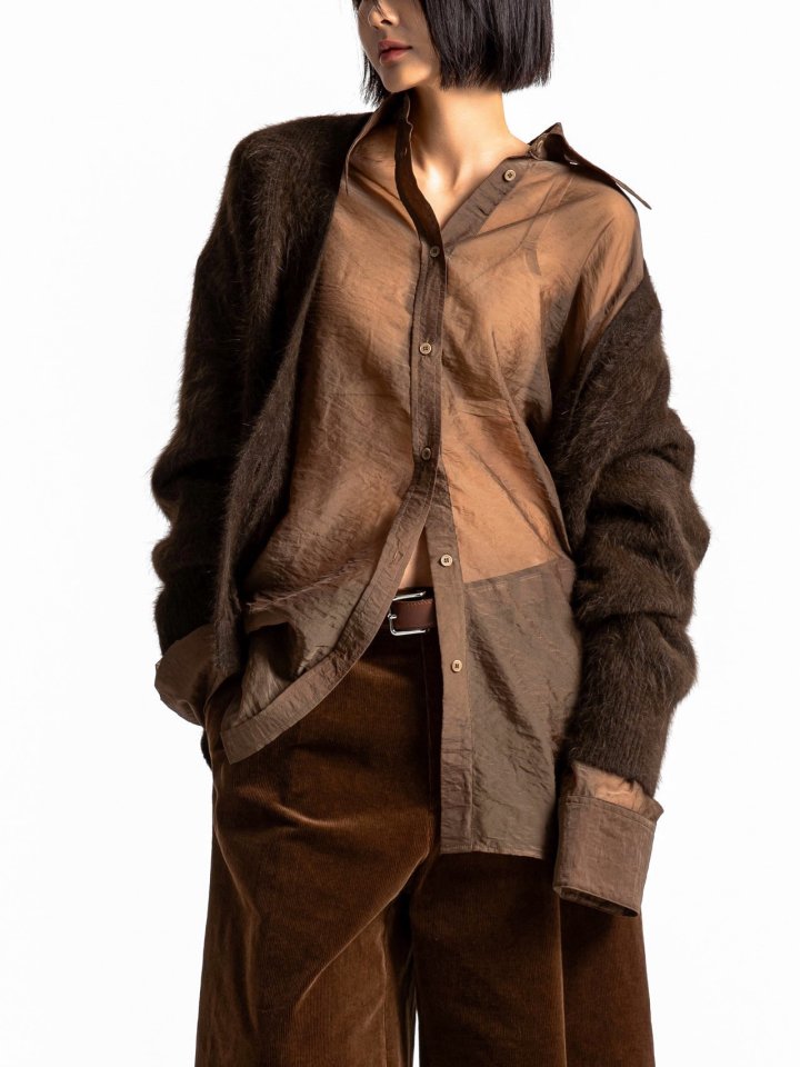 Paper Moon - Korean Women Fashion - #romanticstyle - Luxe Mink Angora Knit Cardigan - 5