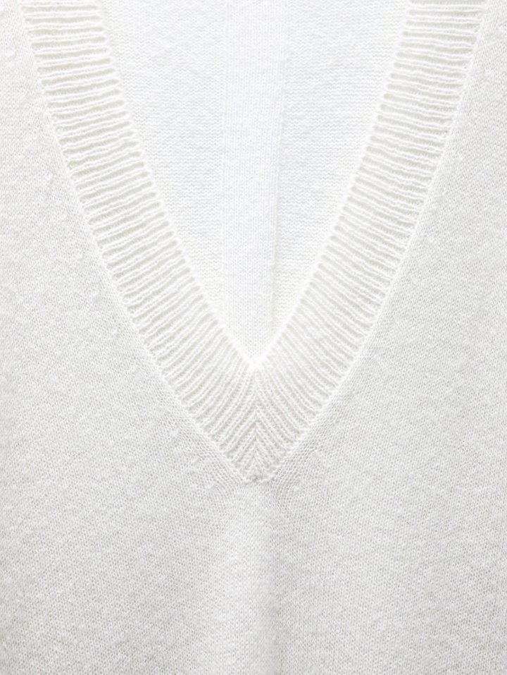 Paper Moon - Korean Women Fashion - #romanticstyle - Alpaca Wool Deep V Neck Knit Top - 11