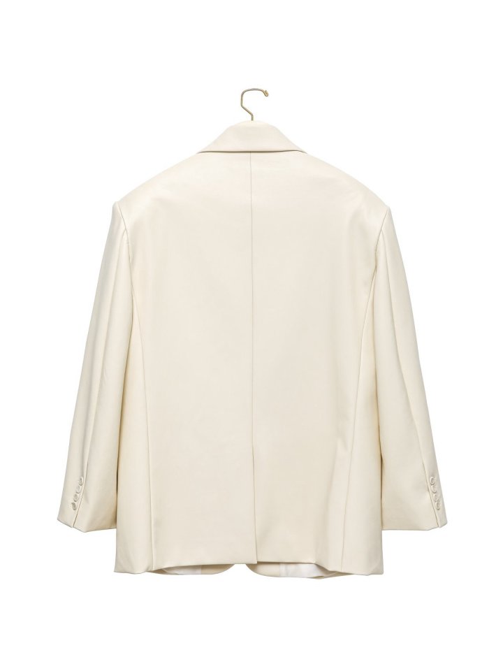 Paper Moon - Korean Women Fashion - #romanticstyle - Oversized Shiny Three Button Blazer - 7