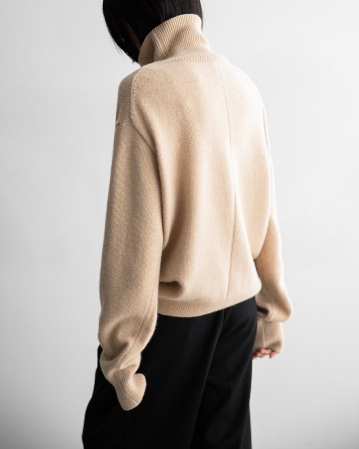 Paper Moon - Korean Women Fashion - #romanticstyle - Classic Cashmere Blend Wool High Neck Knit Top - 5