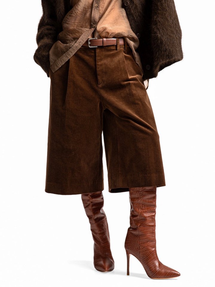 Paper Moon - Korean Women Fashion - #romanticstyle - Classic Corduroy Bermuda Pants - 3