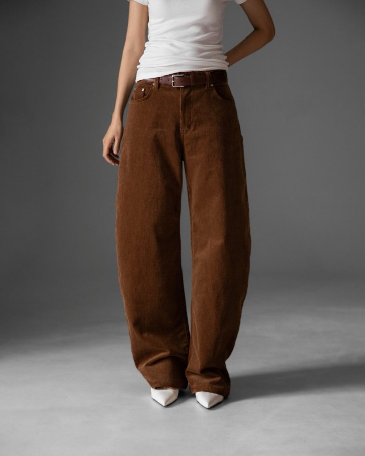 Paper Moon - Korean Women Fashion - #romanticstyle - Classic Corduroy Volume Pants - 2