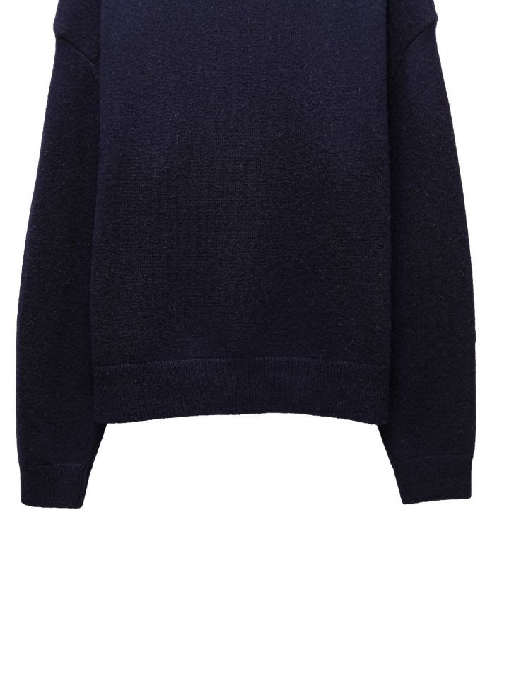 Paper Moon - Korean Women Fashion - #shopsmall - Double Knitting Shoulder Detail Round Neck Knit - 11