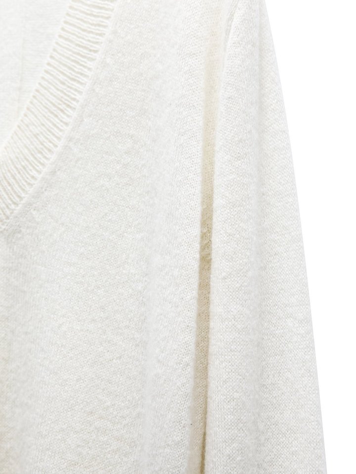 Paper Moon - Korean Women Fashion - #shopsmall - Alpaca Wool Deep V Neck Knit Top - 12