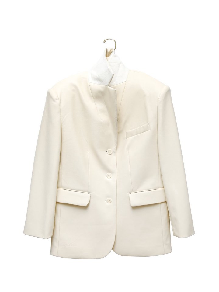 Paper Moon - Korean Women Fashion - #shopsmall - Oversized Shiny Three Button Blazer - 8