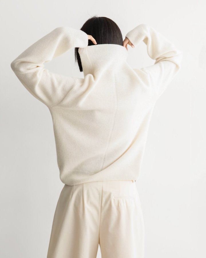 Paper Moon - Korean Women Fashion - #shopsmall - Classic Cashmere Blend Wool High Neck Knit Top - 8